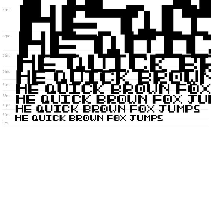 Thick Pixel Regular Waterfall