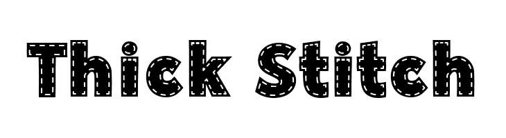 Thick Stitch  Frei Schriftart Herunterladen