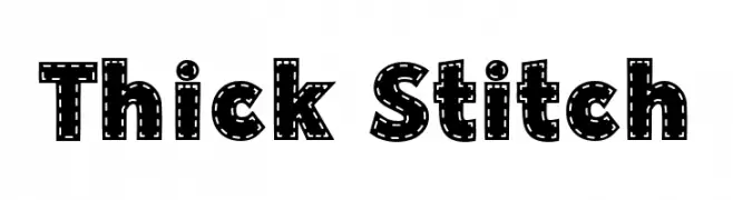 Thick Stitch  Fuentes Gratis Descargar