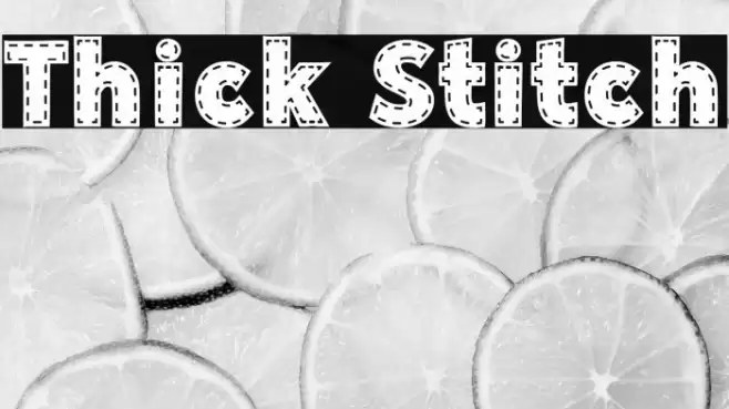 Thick Stitch Font examples