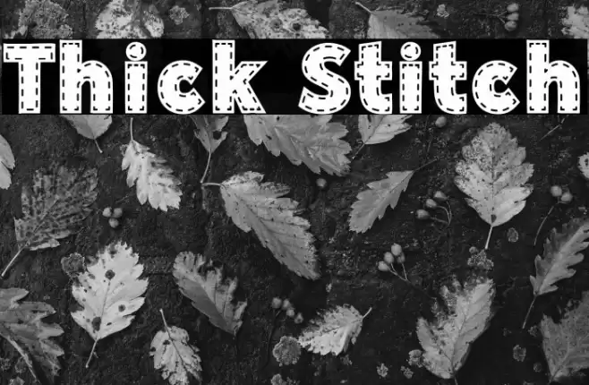 Thick Stitch Font examples