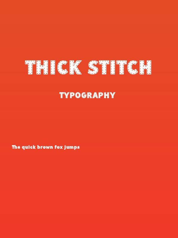 Thick Stitch Poster