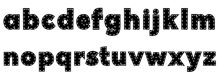 Thick Stitch Font Litere mici