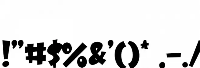 Thick Font OTHER CHARS