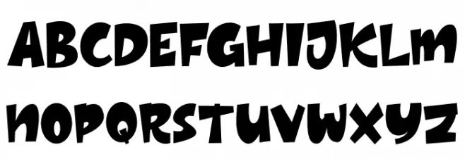 Thick Schriftart Kleinbuchstaben