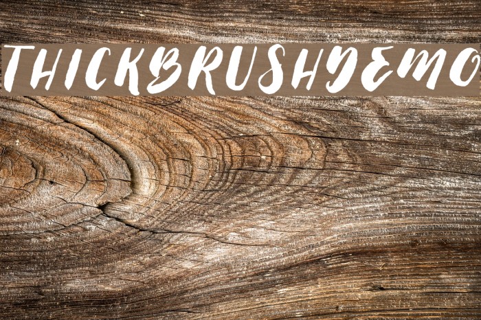 ThickBrushDemo Font examples