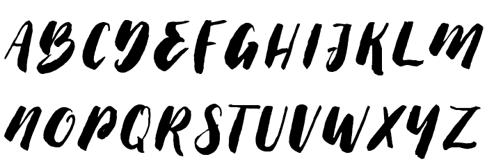 ThickBrushDemo Font LOWERCASE
