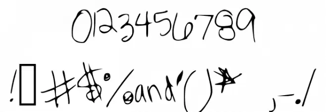 ThickStick Font OTHER CHARS