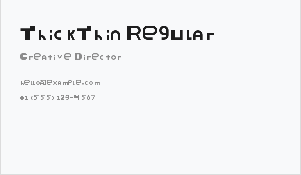 ThickThin Regular Business Card