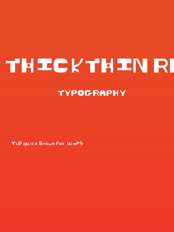 ThickThin Regular Poster