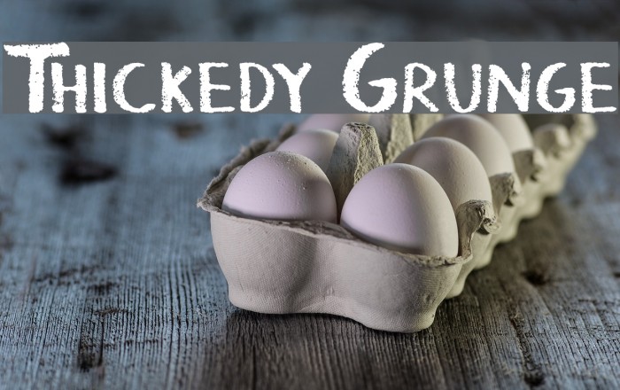 Thickedy Grunge Font examples