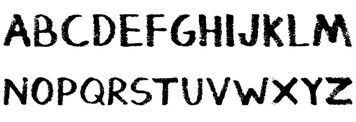 Thickedy Grunge Font LOWERCASE