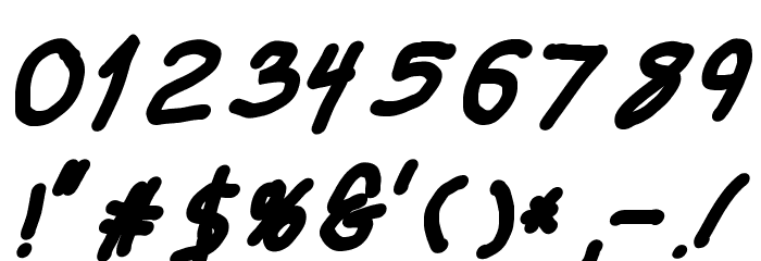 Thicker Than... Italic Font OTHER CHARS