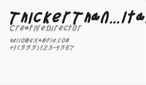 Thicker Than... Italic Business Card