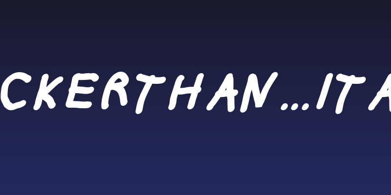 Thicker Than... Italic Social Header