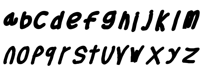 Thicker Than... Italic Font LOWERCASE