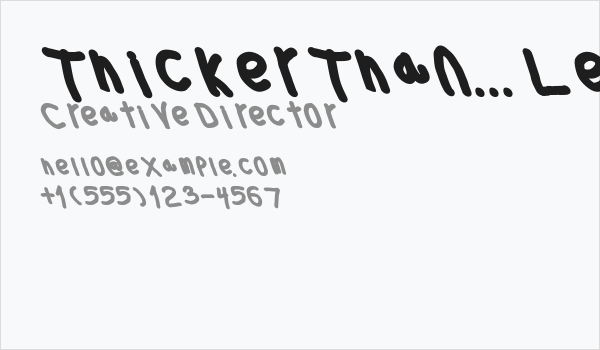 Thicker Than... Leftalic Business Card