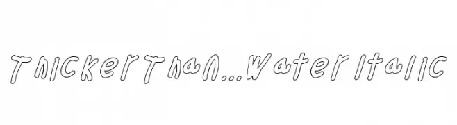 Thicker Than... Water Italic  Frei Schriftart Herunterladen