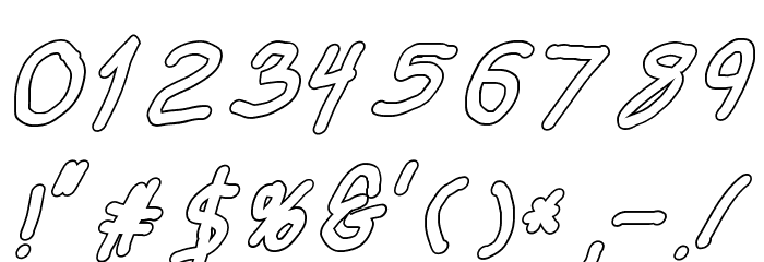 Thicker Than... Water Italic Font OTHER CHARS