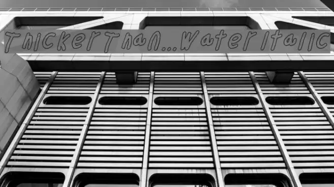 Thicker Than... Water Italic Schriftart examples