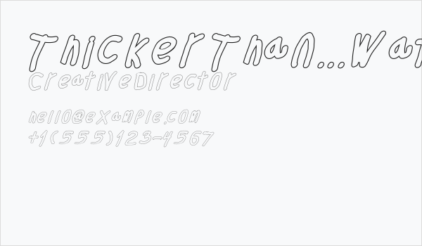 Thicker Than... Water Italic Business Card