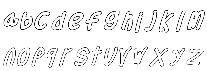 Thicker Than... Water Italic Font LOWERCASE