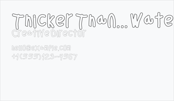 Thicker Than... Water Business Card