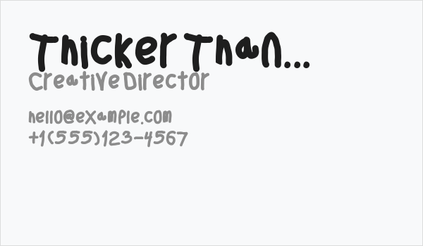 Thicker Than... Business Card