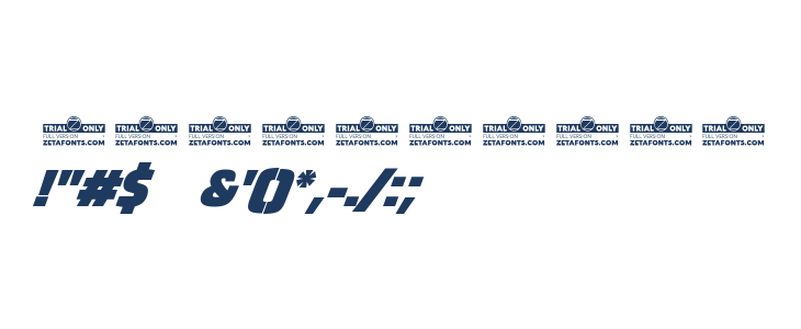 Thicker Trial Black Italic Other Characters