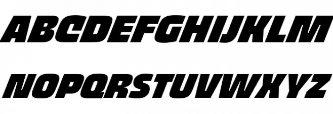 Thicker Trial Black Italic Schriftart Groß