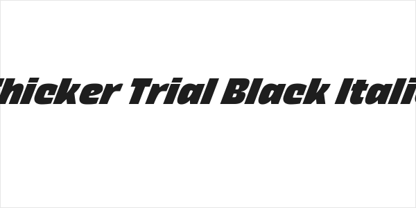 Thicker Trial Black Italic Logo