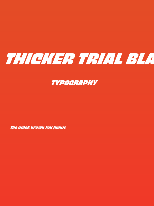 Thicker Trial Black Italic Poster