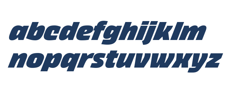Thicker Trial Black Italic Lowercase