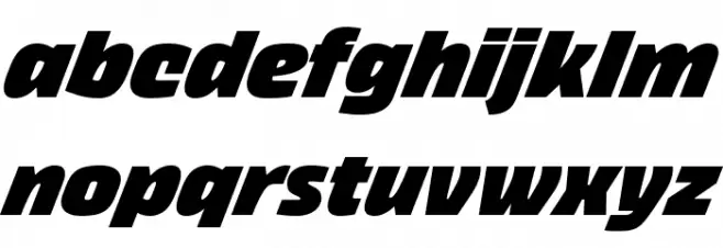 Thicker Trial Black Italic फ़ॉन्ट लोअरकेस