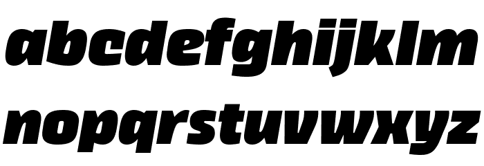 Thicker Trial Black Slanted Font LOWERCASE
