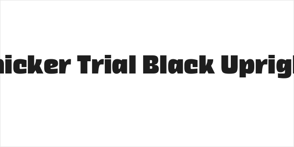 Thicker Trial Black Upright Logo