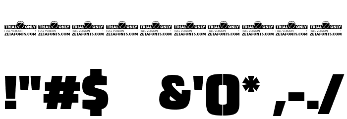 Thicker Trial Black Font OTHER CHARS