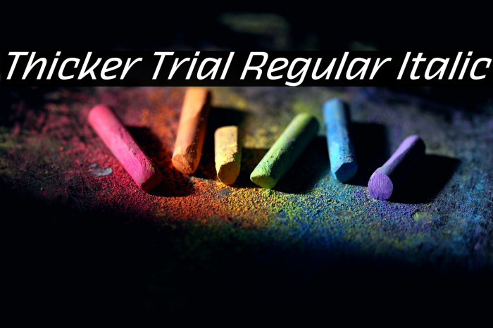 Thicker Trial Regular Italic Example 1