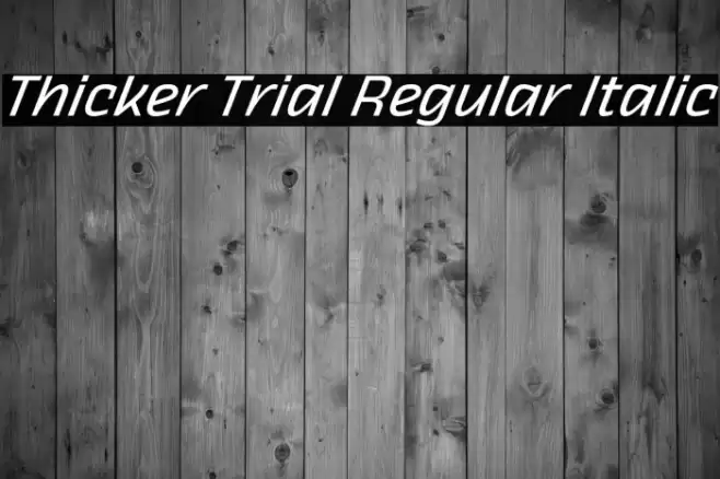 Thicker Trial Regular Italic Font examples