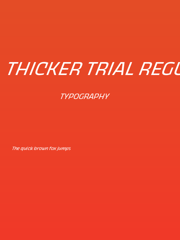 Thicker Trial Regular Italic Poster