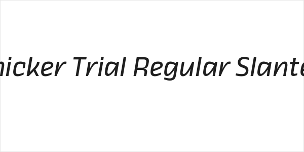 Thicker Trial Regular Slanted Logo