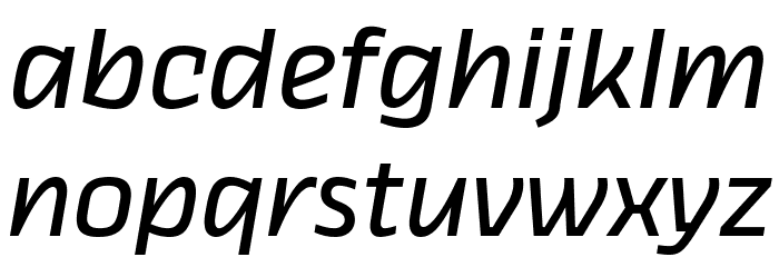 Thicker Trial Regular Slanted Font LOWERCASE