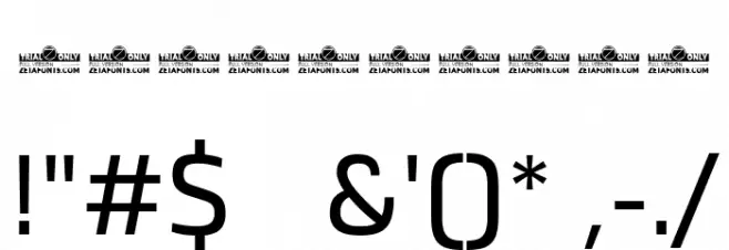 Thicker Trial Regular Font OTHER CHARS