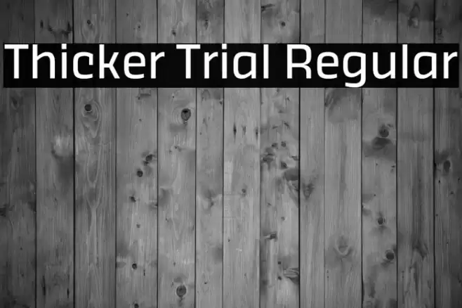 Thicker Trial Regular Font examples