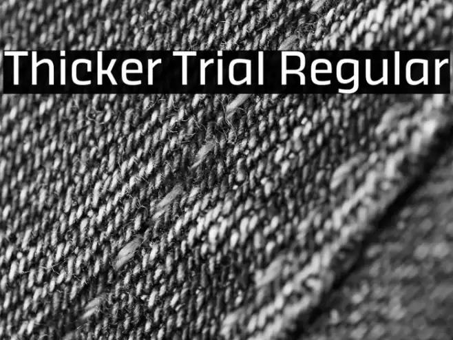Thicker Trial Regular Font examples