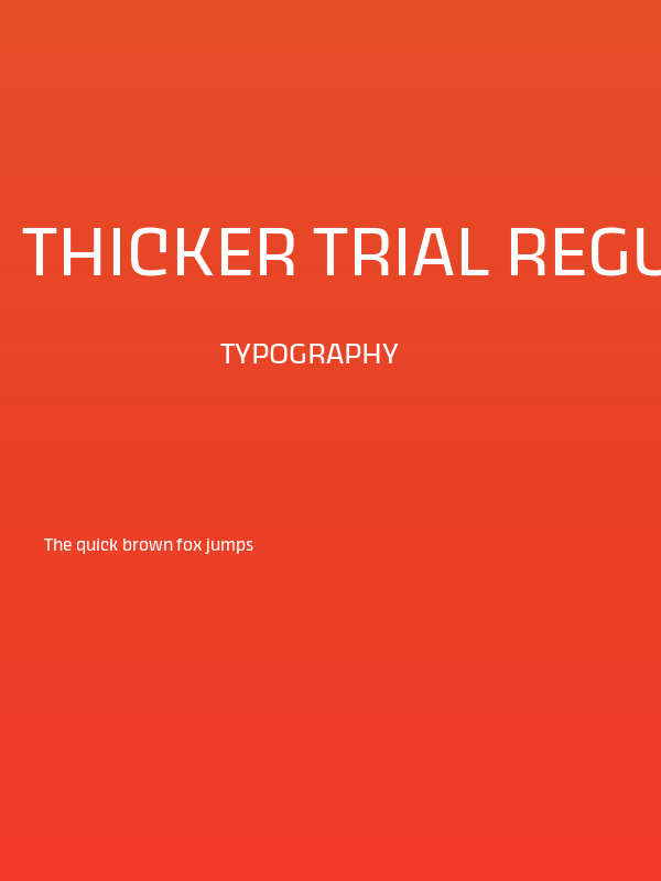 Thicker Trial Regular Poster
