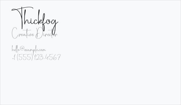Thickfog Business Card