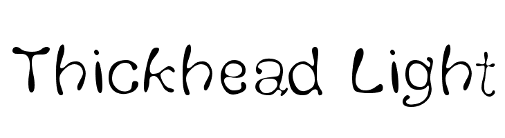 Thickhead Light  les polices de caractères gratuit tlcharger