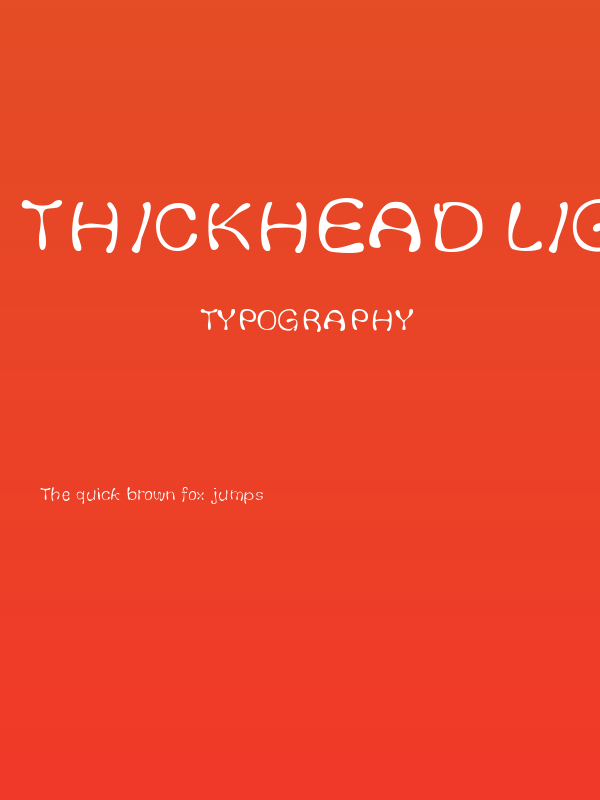 Thickhead Light Poster