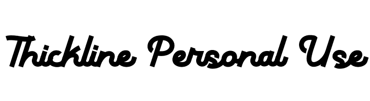 Thickline Personal Use  नि: शुल्क फ़ॉन्ट्स डाउनलोड